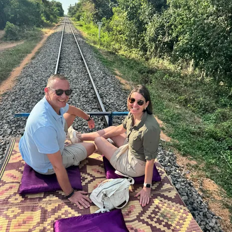 Klanten in Cambodja op reis
