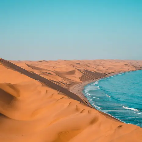 Uitzicht op Skeletoncoast in Namibie