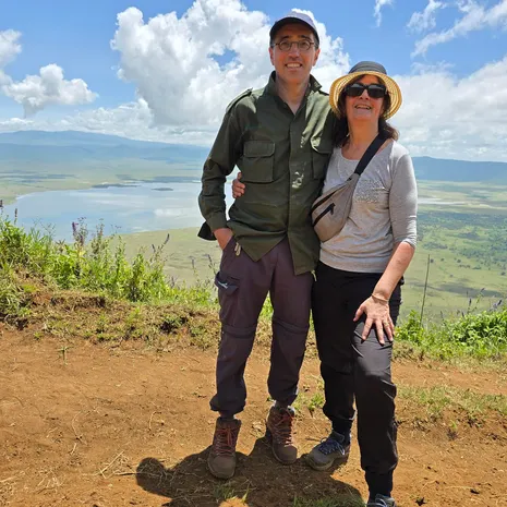 Ann Segers en man Erwin in Tanzania