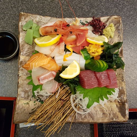 Sashimi in Osaka, Japan
