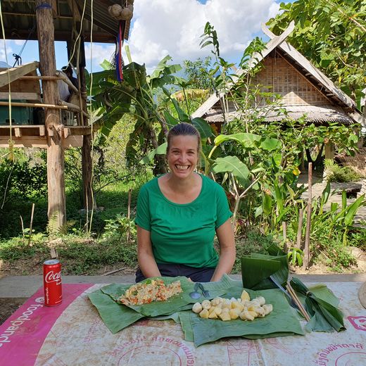 Eten in Nong Khiow, Laos