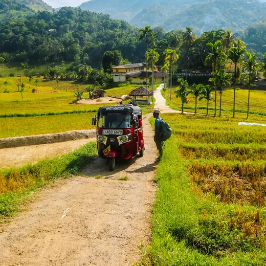 Sri Lanka Knuckles Mountain tuktuk Sri Lanka Knuckles Mountain tuktuk
