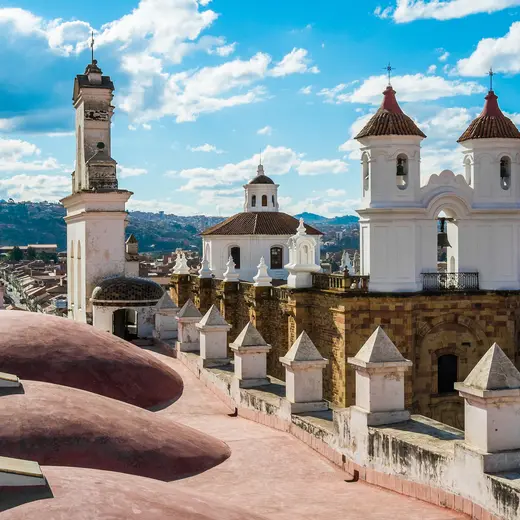 Het mooie stadje Sucre in Bolivia
